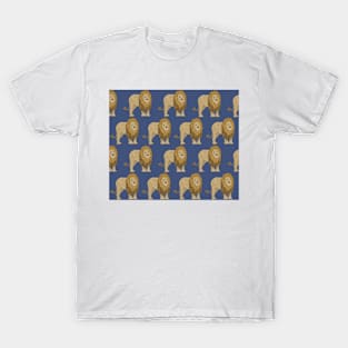 Amazing Lion on navy T-Shirt